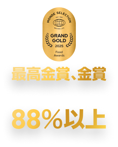 最高金賞、金賞 2023年から2024年へのジャンプアップのお客様 88%以上